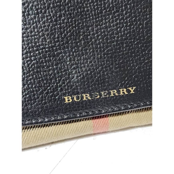 Authentic Burberry Henley Wallet on Chain Leather with House Check Canvas - Picture 8 of 15